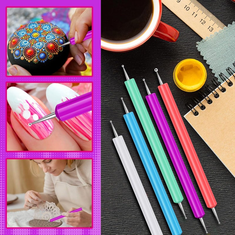Ashmacdo 20 Pcs Dotting Tools for Painting,Ball Embossing Stylus for Transfer Paper,Tracing Tools for Drawing, Embossing Tools for Paper, Art Dotting Tools for Nail Art - Image 4
